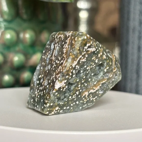 (Orbicular) Ocean Jasper Crystal Freeform OBJ - Picture 9 of 17